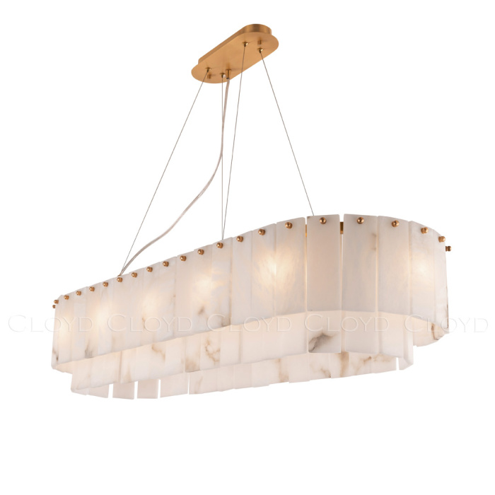 Люстра Cloyd HERCULANUM-A C10 / L100 см - алебастр - латунь (арт.11158)