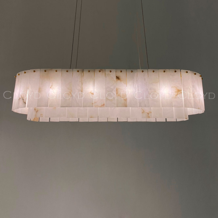 Люстра Cloyd HERCULANUM-A C10 / L100 см - алебастр - латунь (арт.11158)