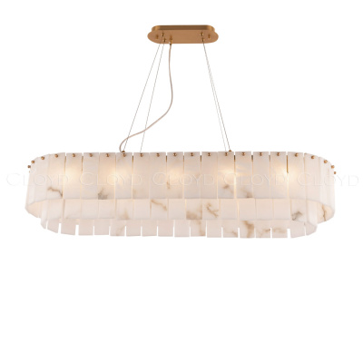 Люстра Cloyd HERCULANUM-A C10 / L100 см - алебастр - латунь (арт.11158)