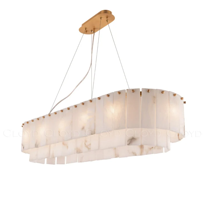 Люстра Cloyd HERCULANUM-A C10 / L100 см - алебастр - латунь (арт.11158)