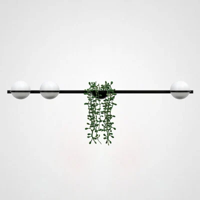 Бра PALMA Wall lamp 3 шара + 1 вазон горизонтальная ImperiumLoft