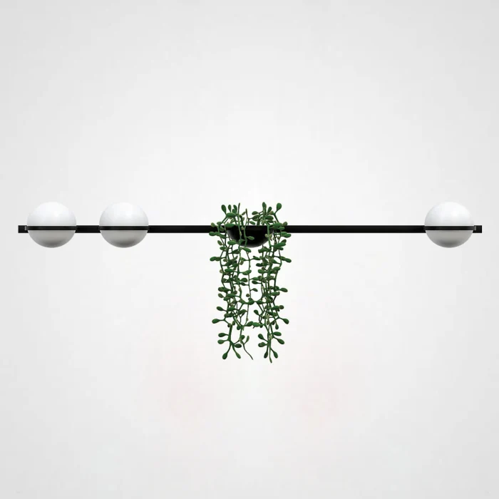 Бра PALMA Wall lamp 3 шара + 1 вазон горизонтальная ImperiumLoft