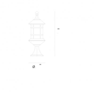Уличный фонарь Leds C4 PX-0026-OXI