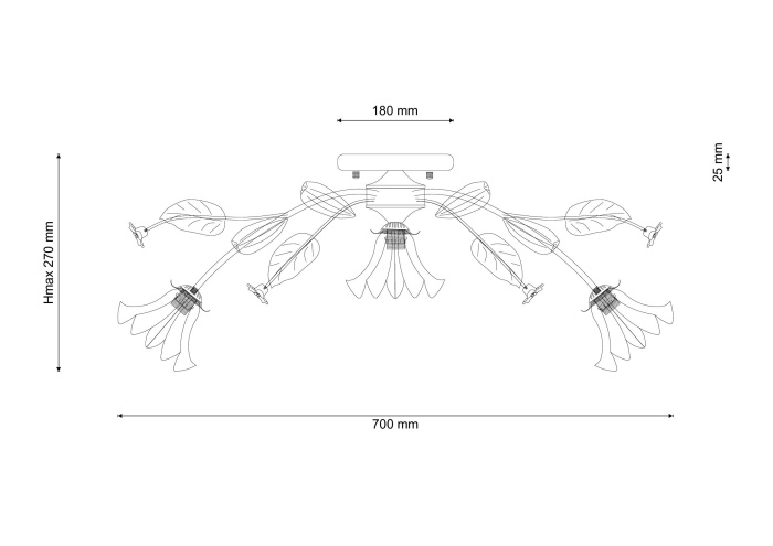 Люстра потолочная Lucia Tucci Fiori di rose 112.6.1