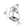Трековый светильник Maytoni Points S TR100-2-2W3K-S-B