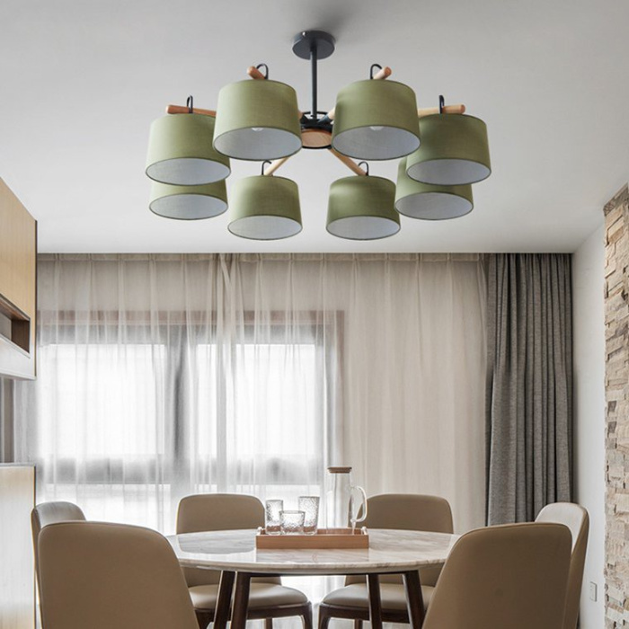 Потолочная люстра на штанге EVEN 6 Olive ImperiumLoft