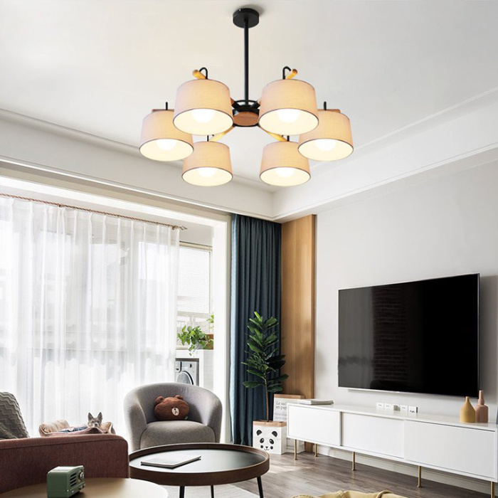 Потолочная люстра на штанге EVEN 6 Olive ImperiumLoft