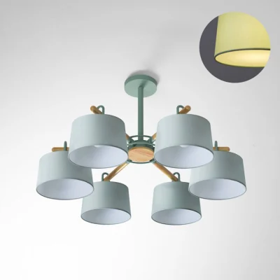 Потолочная люстра на штанге EVEN 6 Olive ImperiumLoft