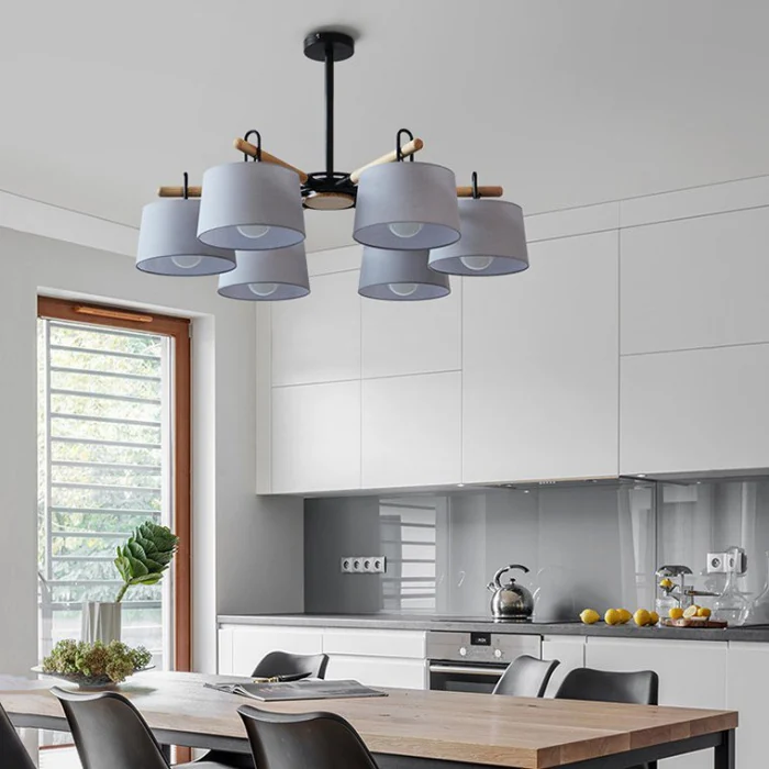 Потолочная люстра на штанге EVEN 6 Olive ImperiumLoft