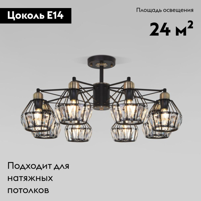 Потолочная люстра Eurosvet Lord 70075/8 черный