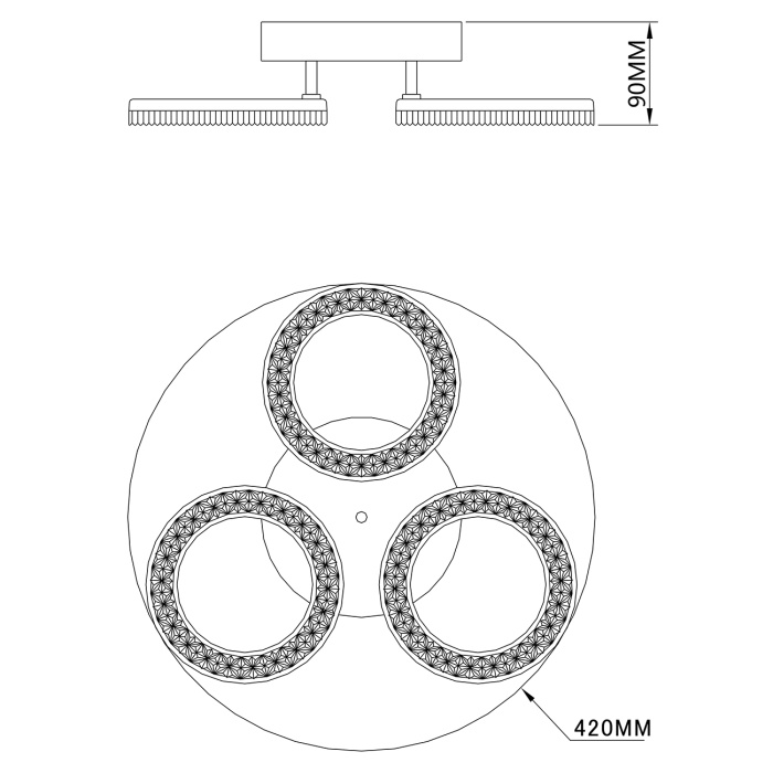 Потолочный светильник ALUNIT ESCADA 10281/3LED