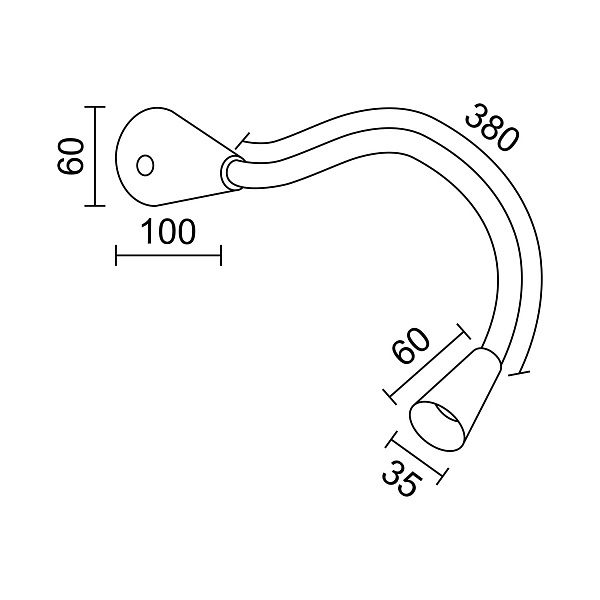 Бра Ledron LWA200-BLK