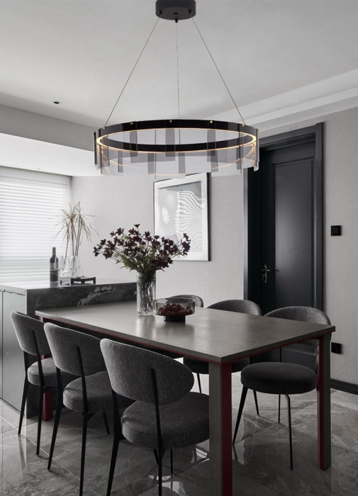 Подвесная люстра Delight Collection Stratos D8825P/M black/smoky