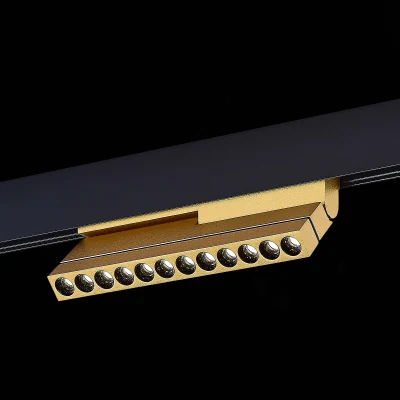 Магнитный трековый светильник Золотистый LED 1*12W 4000K 550Lm Ra&gt;90 36° IP20 L220xW22x ST805.246.12