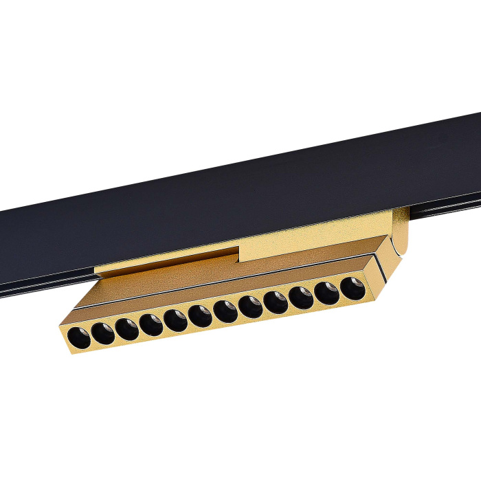 Магнитный трековый светильник Золотистый LED 1*12W 4000K 550Lm Ra>90 36° IP20 L220xW22x ST805.246.12