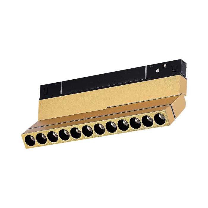 Магнитный трековый светильник Золотистый LED 1*12W 4000K 550Lm Ra>90 36° IP20 L220xW22x ST805.246.12