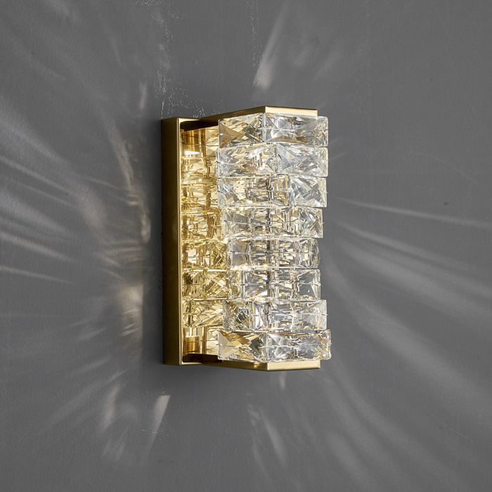 Настенный светильник Delight Collection Glissando 6005W/S gold/clear