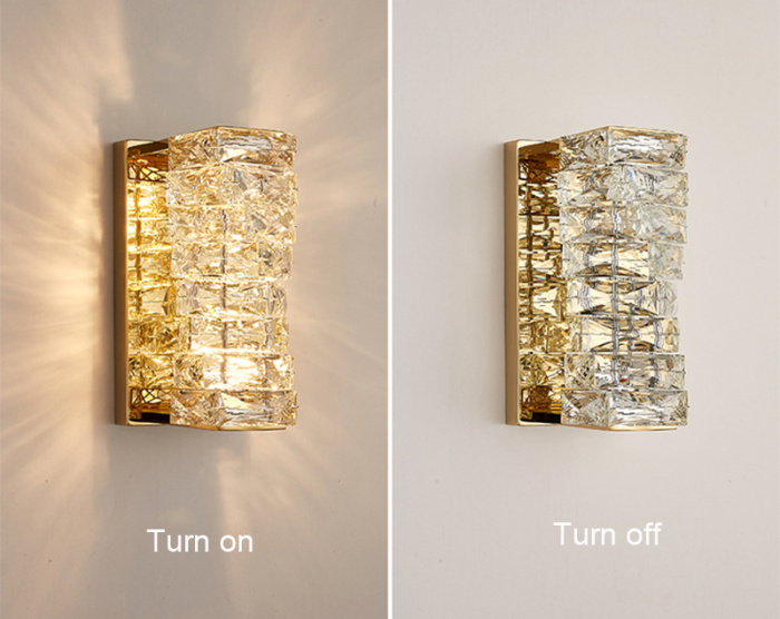 Настенный светильник Delight Collection Glissando 6005W/S gold/clear