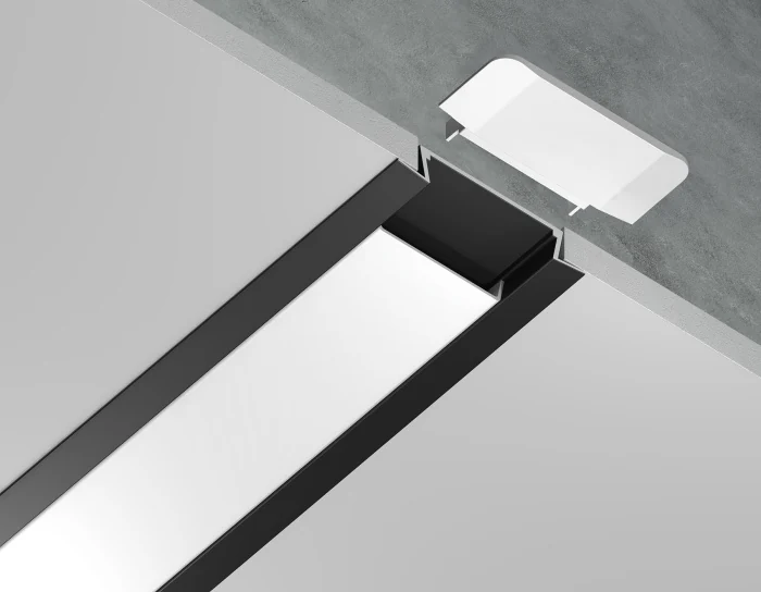 Алюминиевый профиль встраиваемый 30.6*6 для светодиодной ленты до 19,8мм Ambrella light GP1100BK