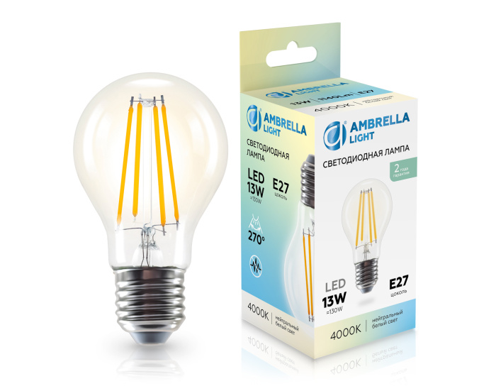 Лампа светодиодная Лон A60 13W 4000K AMBRELLA light 601314