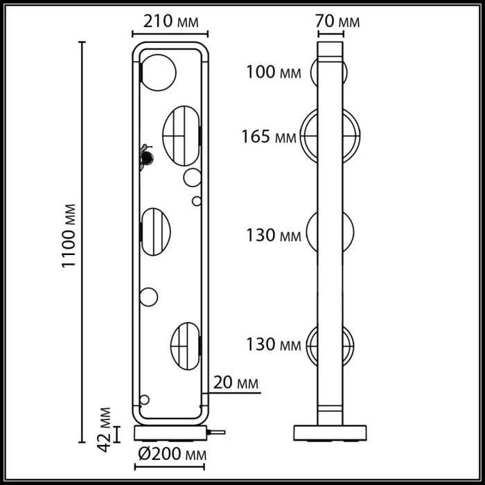 Ландшафтный светильник Odeon Light Luma 5434/4FB