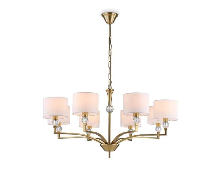 Подвесная люстра с абажурами и хрусталем Ambrella light LH71133