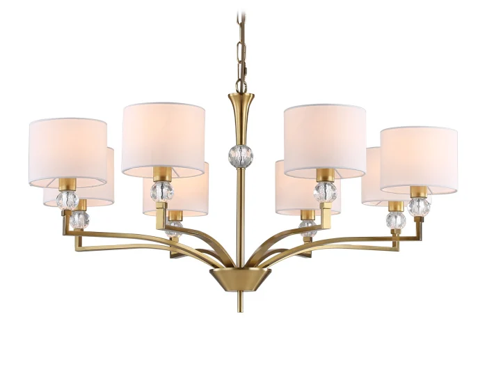 Подвесная люстра с абажурами и хрусталем Ambrella light LH71133