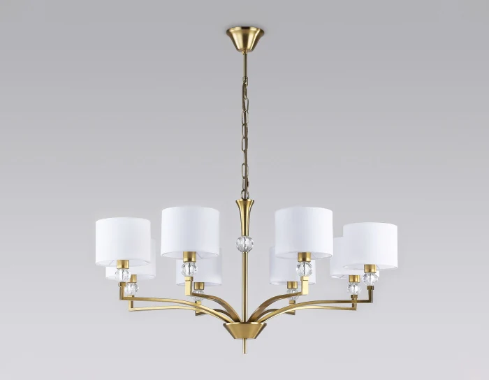 Подвесная люстра с абажурами и хрусталем Ambrella light LH71133