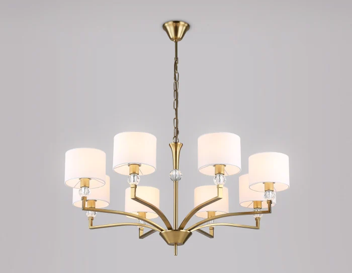 Подвесная люстра с абажурами и хрусталем Ambrella light LH71133