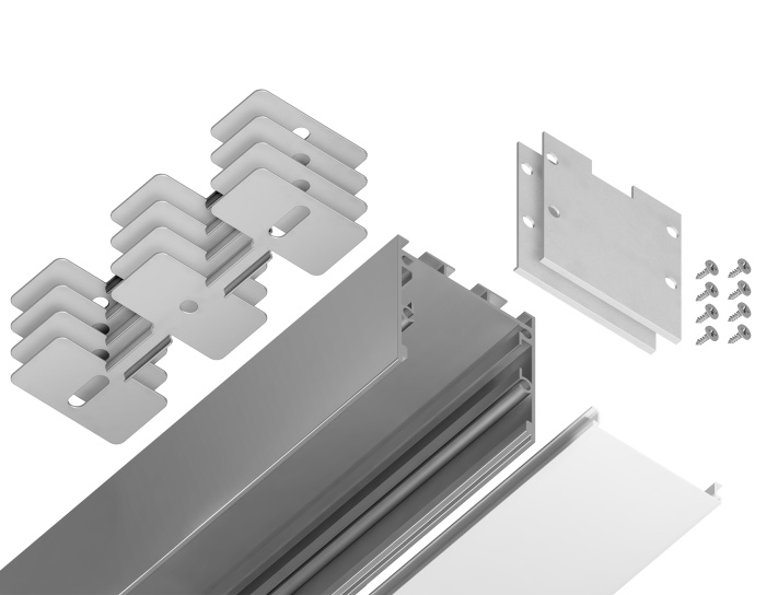 Алюминиевый профиль накладной/подвесной "Profile System" 35*35 для светодиодной ленты до 26мм Ambrella light GP2550AL