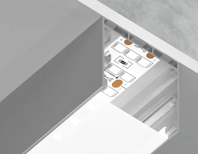 Алюминиевый профиль накладной/подвесной "Profile System" 35*35 для светодиодной ленты до 26мм Ambrella light GP2550AL