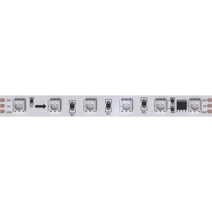 Светодиодная лента 24V 14,4W/m RGB 5м Arte Lamp SPI A2406010-05-RGB