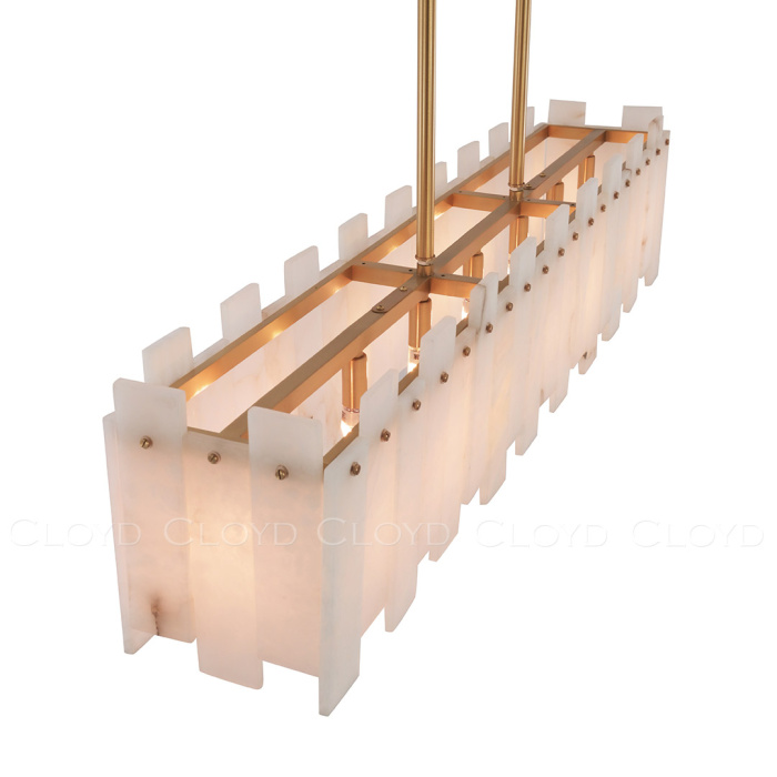 Люстра Cloyd HERCULANUM-C C7 / L98 см - алебастр - латунь (арт.11201)