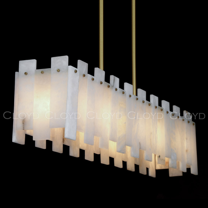 Люстра Cloyd HERCULANUM-C C7 / L98 см - алебастр - латунь (арт.11201)