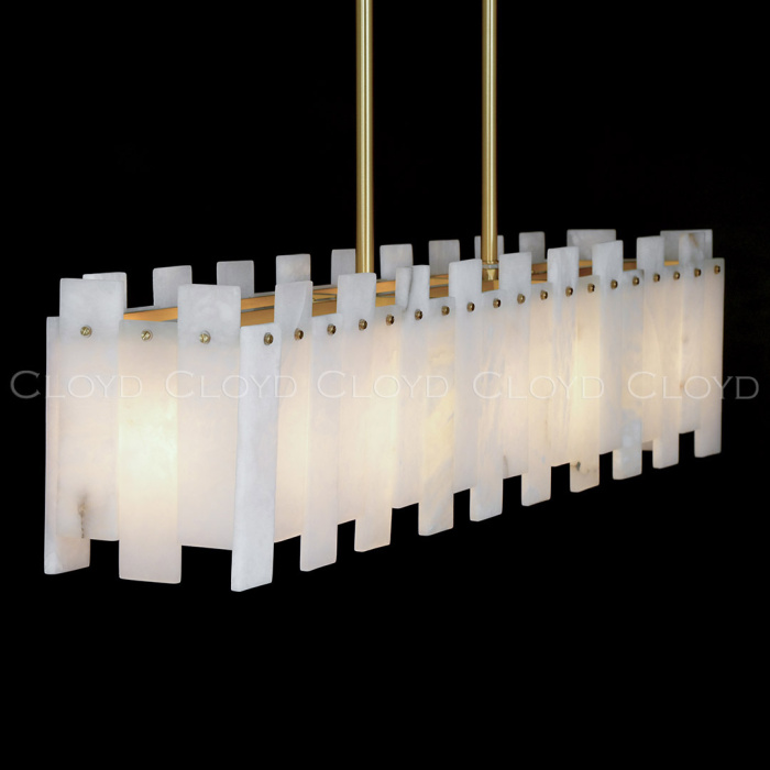Люстра Cloyd HERCULANUM-C C7 / L98 см - алебастр - латунь (арт.11201)