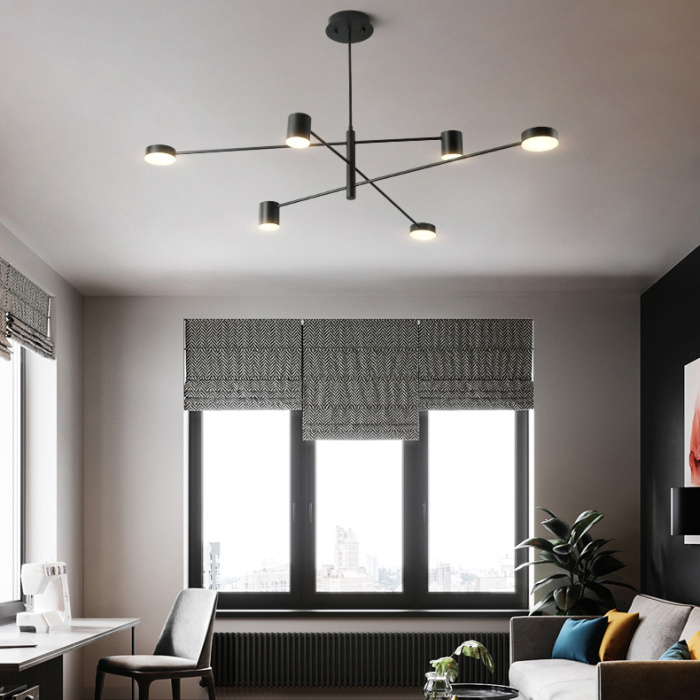 Люстра MOTVIKT Black 6 ImperiumLoft