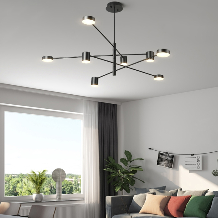 Люстра MOTVIKT Black 6 ImperiumLoft