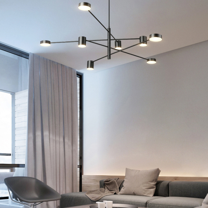 Люстра MOTVIKT Black 6 ImperiumLoft