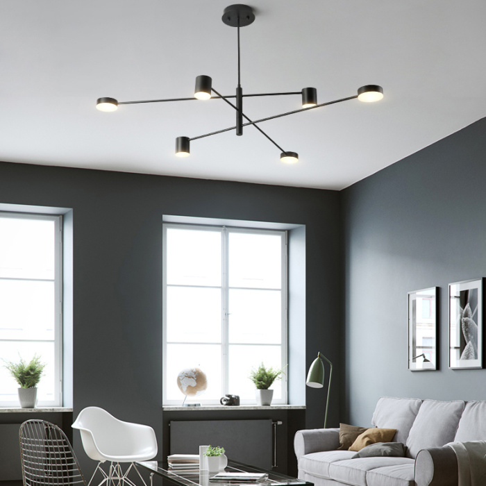 Люстра MOTVIKT Black 6 ImperiumLoft