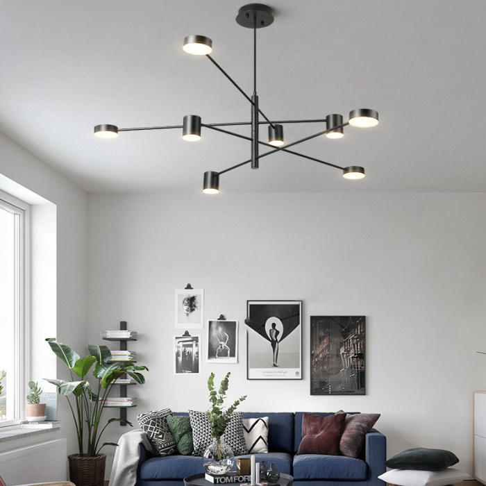 Люстра MOTVIKT Black 6 ImperiumLoft