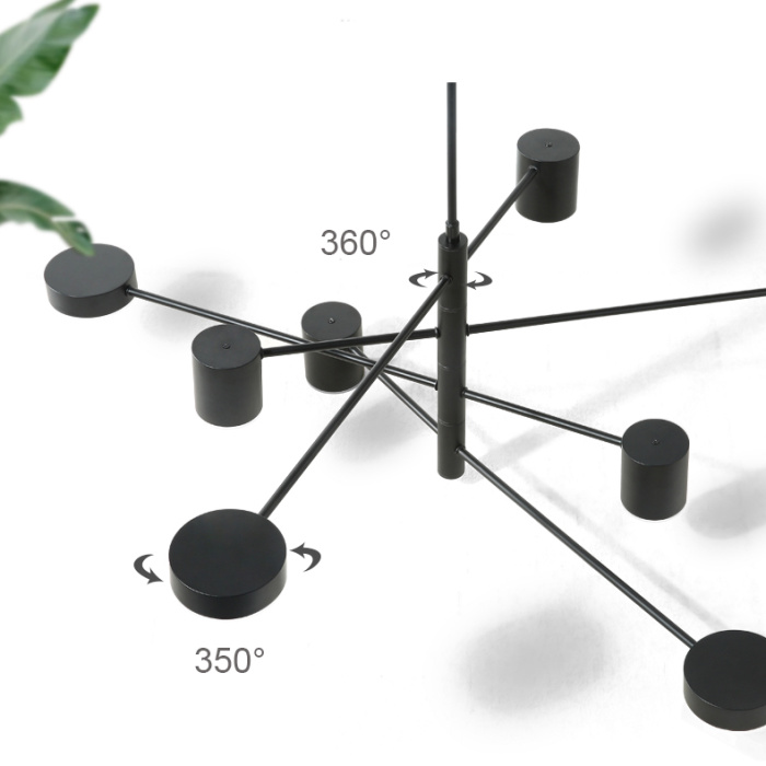 Люстра MOTVIKT Black 6 ImperiumLoft