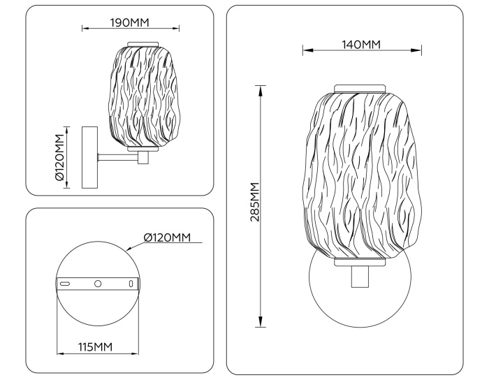 Настенный светодиодный светильник HIGH LIGHT AMBRELLA LIGHT LH30108