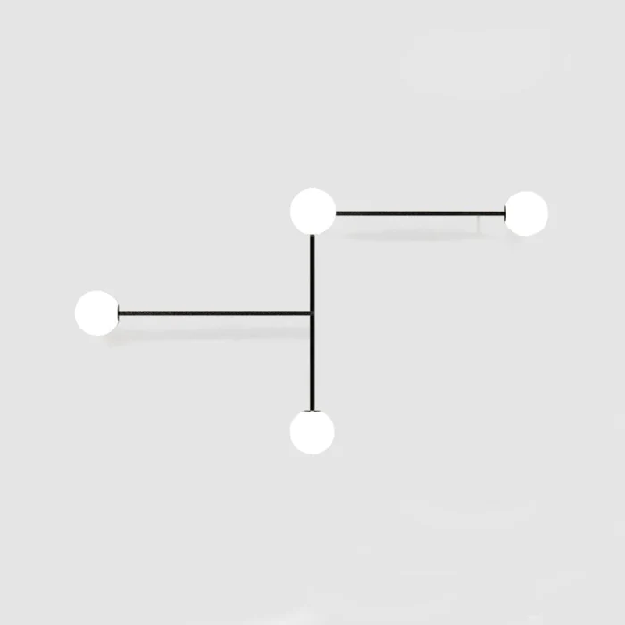 Настенный светильник LINES 4 черный ImperiumLoft