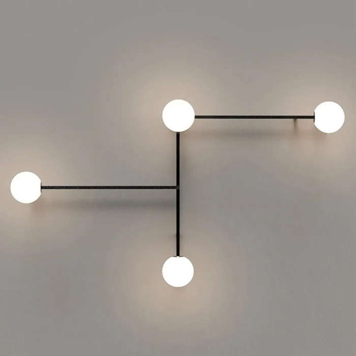 Настенный светильник LINES 4 черный ImperiumLoft