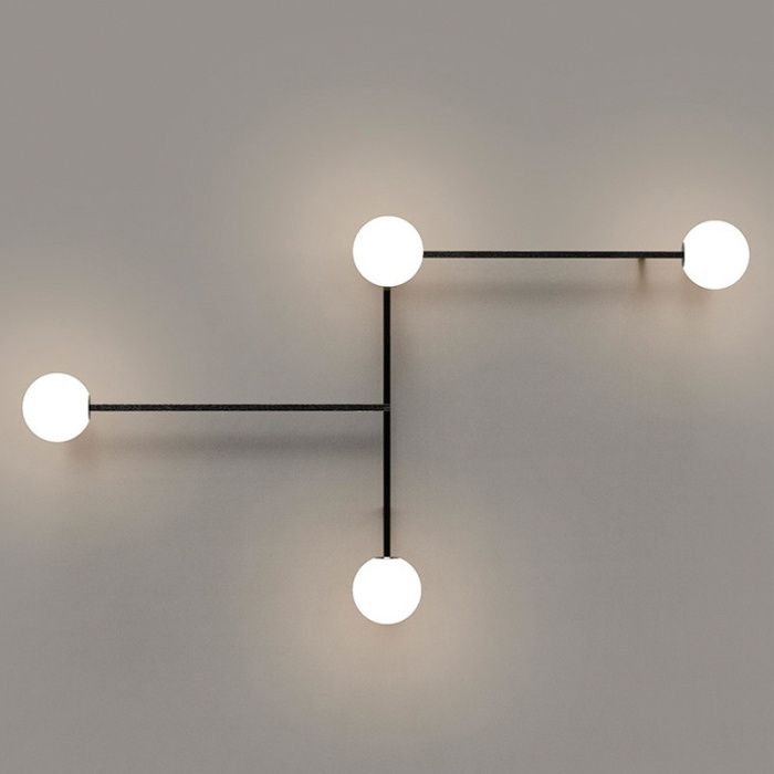 Настенный светильник LINES 4 черный ImperiumLoft