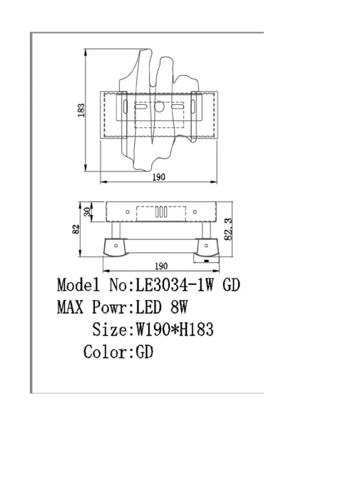 Настенный светильник Leon Jamila LE3034/1W GD