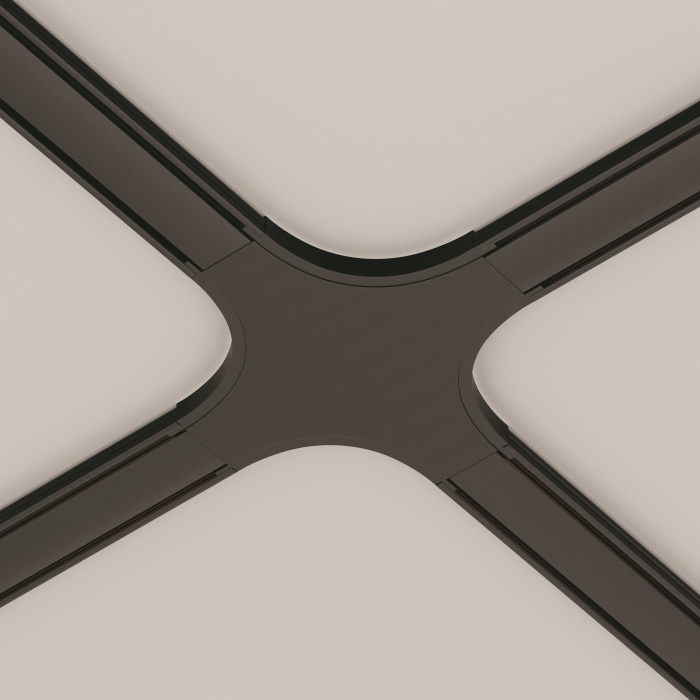 Коннектор питания X-образный Radity черный Maytoni TRA084CX-11B