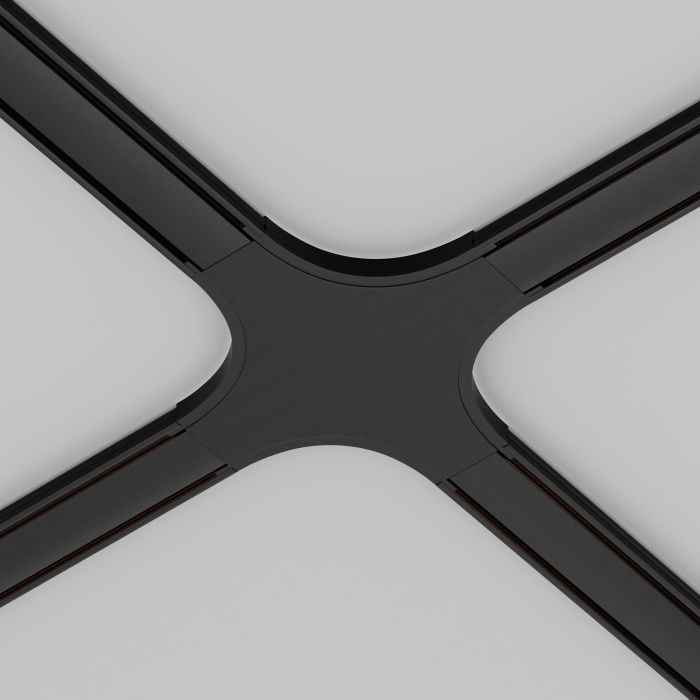 Коннектор питания X-образный Radity черный Maytoni TRA084CX-11B