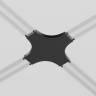 Коннектор питания X-образный Radity черный Maytoni TRA084CX-11B