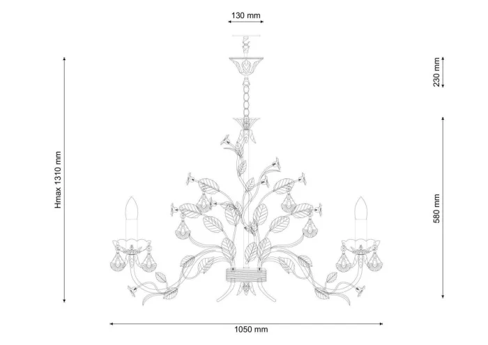 Люстра подвесная Lucia Tucci Fiori di rose 1770.10